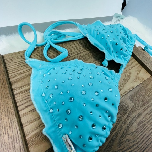 Le Doux Blue Alice Bikini Swim Top - Picture 3 of 5